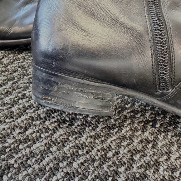 Stuart Weitzman Womens Black Leather Riding Knee High Boots Size 10.5 - Picture 5 of 9